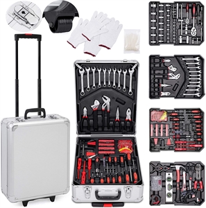 Multi tool case 949 pieces Black Toolbox Chromed Vanadium Steel Chest and Trolley
