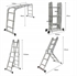 Articulated Folding Aluminum Ladder の画像