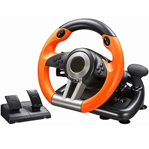 PC Racing Wheel 180 Degree Universal USB Car Simulate Race Steering Wheel with Pedals for PS3 PS4 Xbox One Xbox series Switch
