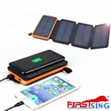 Firstsing Foldable Wireless Solar Power Charger 10000mah Portable Power Bank with 4 Solar Panels External Battery
