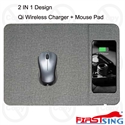 Picture of Firstsing 10W Qi Wireless Mobile Phone Fast Charging Mouse Pad Desktop Charger