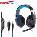 Изображение Firstsing Lighted Gaming Headset with Cable Control Over Ear Stereo Headset for PC PS4 Xbox Switch