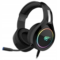 RGB Wired Gaming Headset PC USB 3.5mm XBOX / PS4 Headsets with 50MM Driver, Surround Sound & Microphone, XBOX One Gaming Overear Headphones for Computer and More, Black
