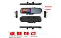 Gravity sensor 1080p high quality bluetooth GPS android automobiles rearview mirror