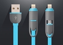 2in1 Micro USB Lightning Data Charger Cable Cord For iPhone 6 Samsung 