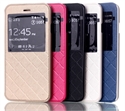 Sliding PU Leather Case Flip w/window view Stand Wallet Cover for iPhone 6 4.7"