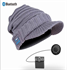 Изображение Knitted Fold Bluetooth Beanie Hat  Bluetooth Scarf  Bluetooth cap with Headphone for men and women