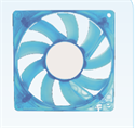 Picture of DC 12V  Sleeve   80x80x15mm  UV COOling Fan