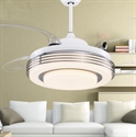 FirstSing Simple LED Ceiling Fan Lights for Simple style restaurant with remote control の画像