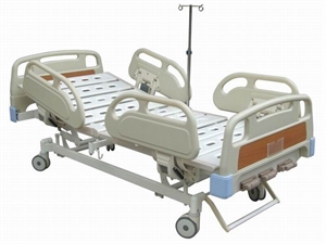 4-Part Steel Medical Hospital Beds Cold-Rolled Steel With 3 Functions