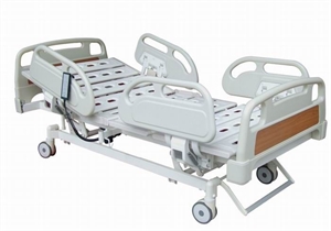 Picture of CE Approved 10-Part Steel Electric Hospital Beds Central-Locking At Foot Side