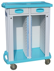 ABS Patient Record Medical Trolleys With Double Rows   50 Layers の画像