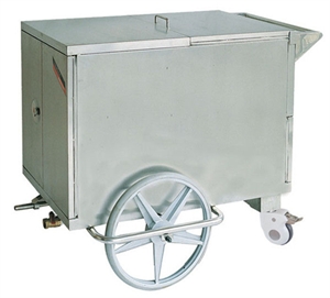 Image de Stainless Steel Medical Trolley / Hospital Food Warm Cart With 2 Large Wheels