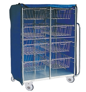 BT-GR004 Easy clean and move stainless steel medical delivery carts with baskets の画像