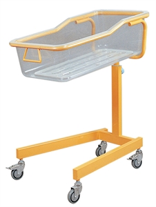 Изображение Steel Height Adjustable Medical Neonatology Hospital Baby Crib / Cart