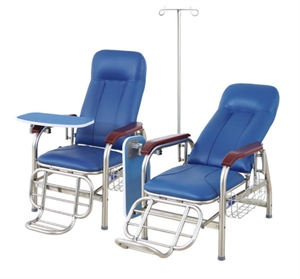 Hospital Furniture Transfusion Chairs With Dinning Table   Waterproof PVC Cover の画像