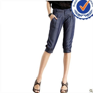 2013 new arrival fashion design 100 cotton fashion lady capri jeans LJ033