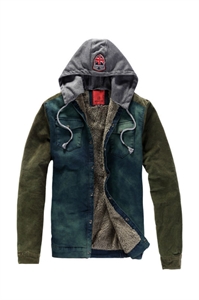 Fashion Style Jean Jacket With Hoodie For Men の画像