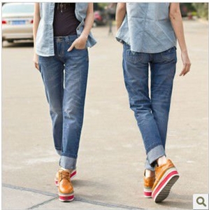 2012 fashion design lady straight jeans WS004 の画像