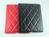Rhombus design leather cover case for ipad2