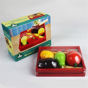 Picture of wooden fruit slice and see