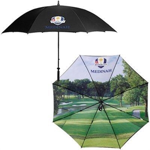Picture of double canopy full color printing inside golf umbrella