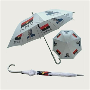 Picture of auto open advertising white golf umbrella