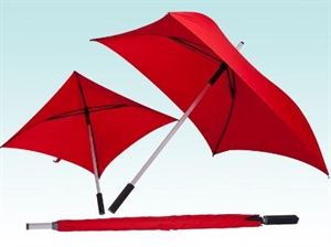 Picture of red square golf umbrella