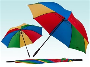 Picture of rainbow colorful golf umbrella
