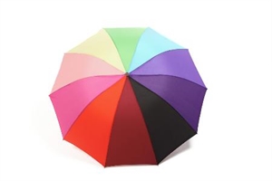 Picture of Rainbow Folding Umbrella with 8 Panels of Different Colors