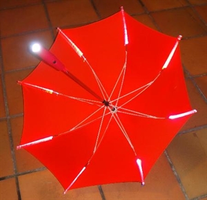 Изображение Long Handle flashlight ribs LED Umbrella with torch handle