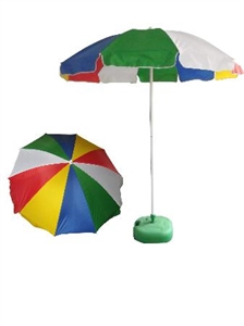 Picture of Rainbow Multi Color Patio Wind Vent Beach Umbrella