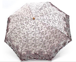 Picture of 2 folding umbrella with embroidery.