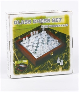 Picture of Glass Chess Set W Wooden case