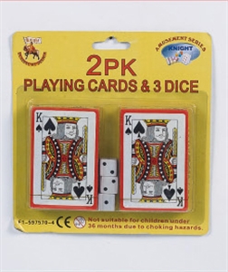 Picture of 2PC PLAYING CARDS WITH 3 DICE